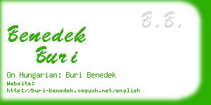 benedek buri business card